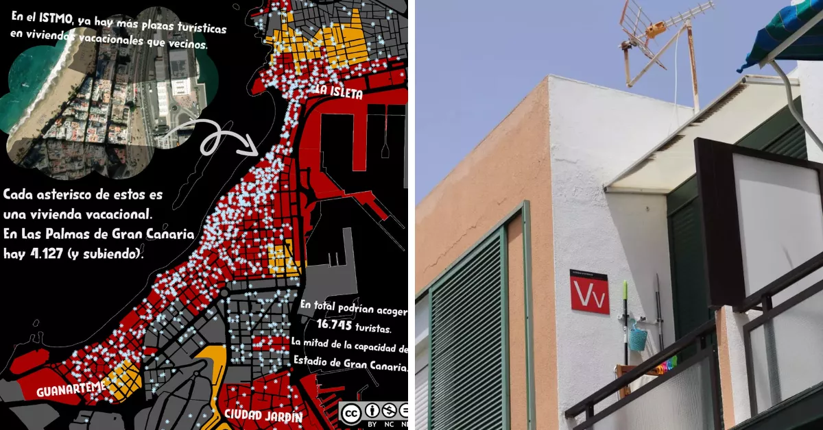 Un mapa revela el auge de las viviendas vacacionales en Las Palmas de Gran Canaria / AH