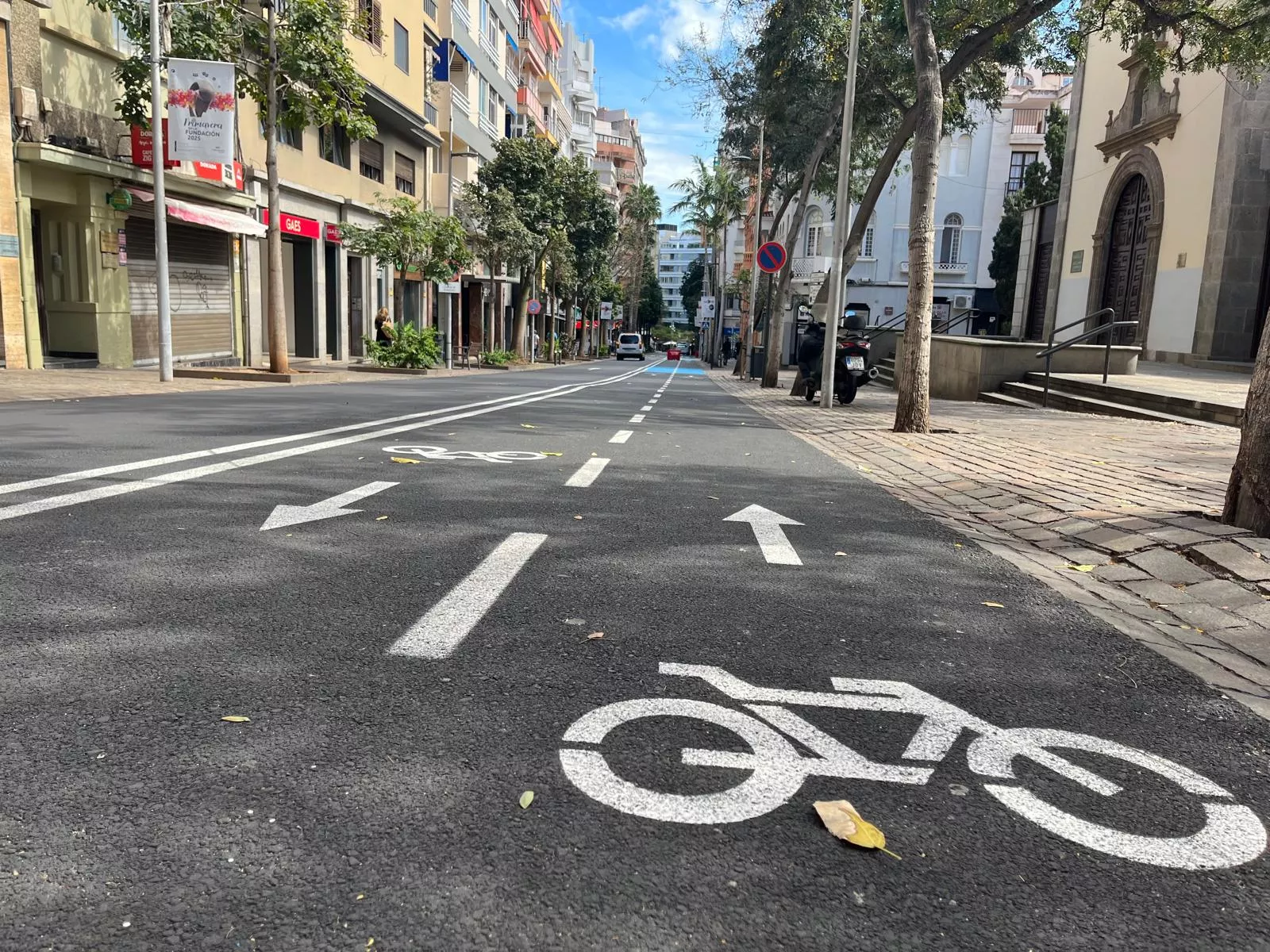 Tramo del carril bici (senda ciclable) de Santa Cruz de Tenerife. /AH