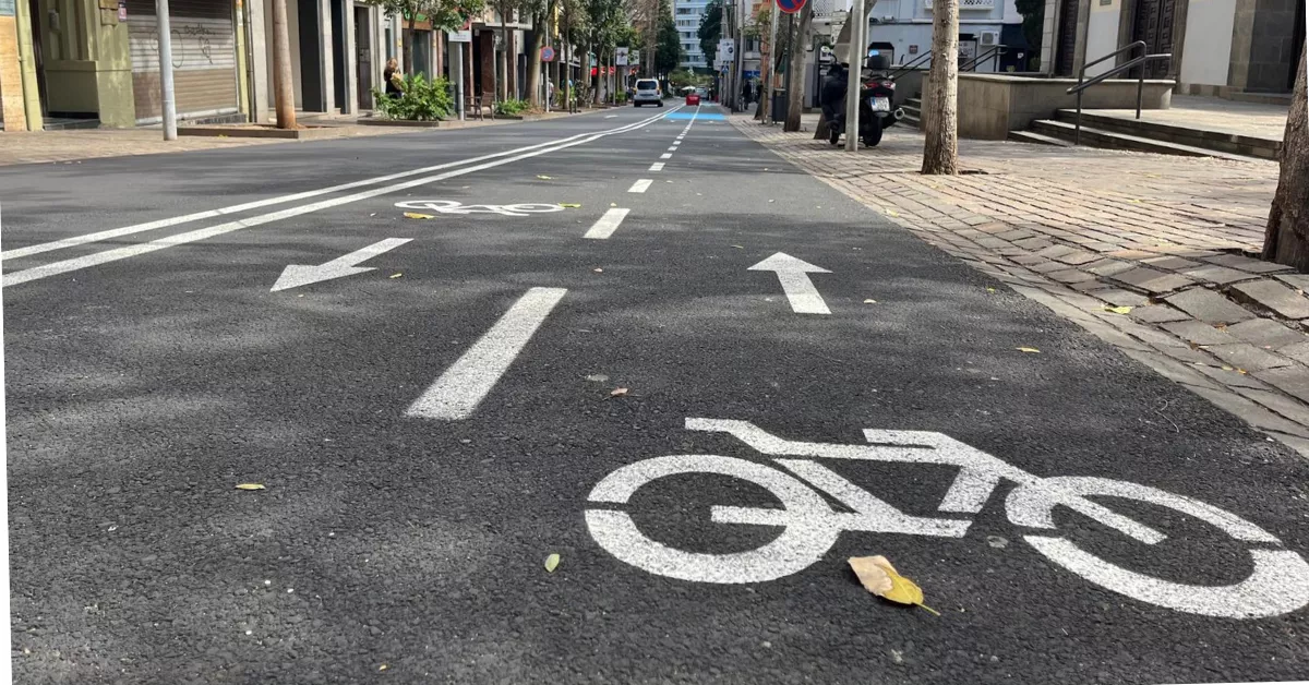 Tramo del carril bici (senda ciclable) de Santa Cruz de Tenerife. /AH