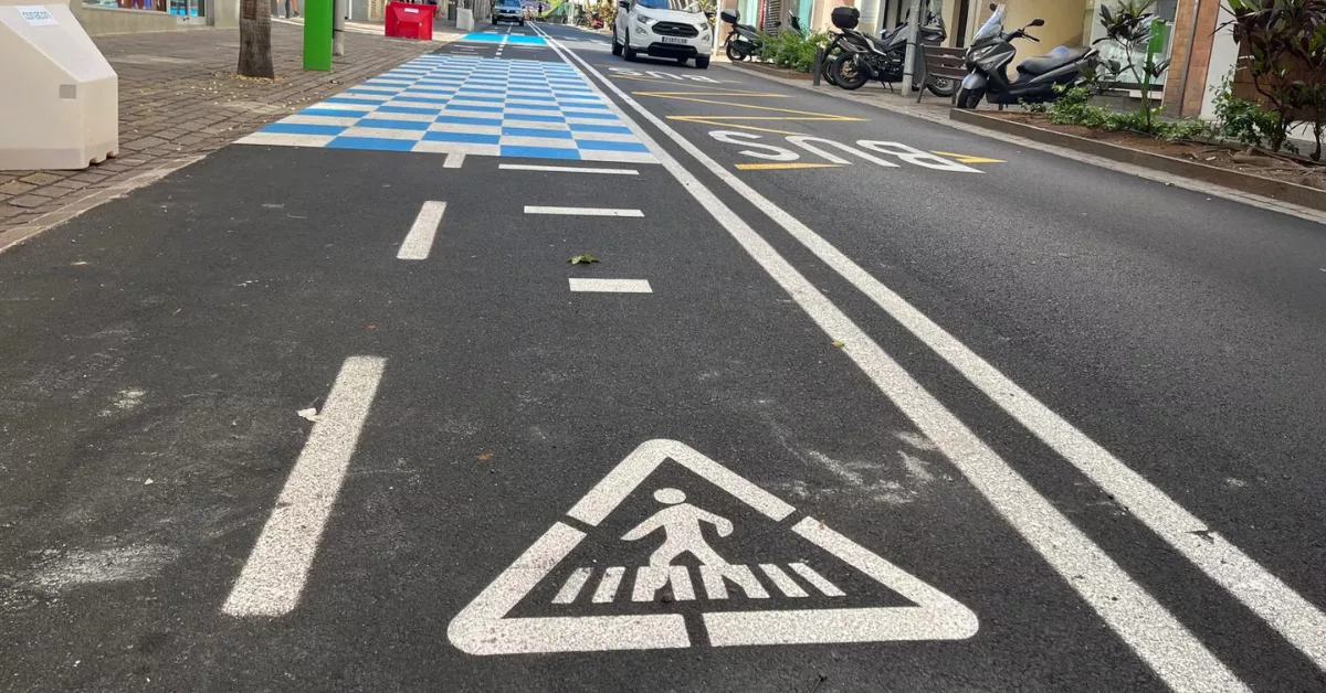 Tramo del carril bici (senda ciclable) de Santa Cruz de Tenerife. /AH
