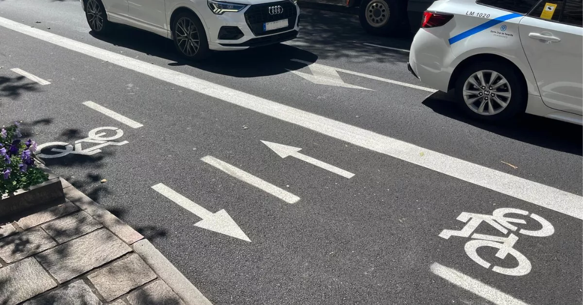Tramo del carril bici (senda ciclable) de Santa Cruz de Tenerife. /AH
