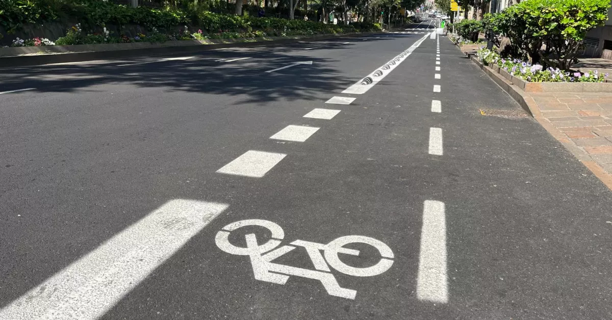 Tramo del carril bici (senda ciclable) de Santa Cruz de Tenerife. /AH