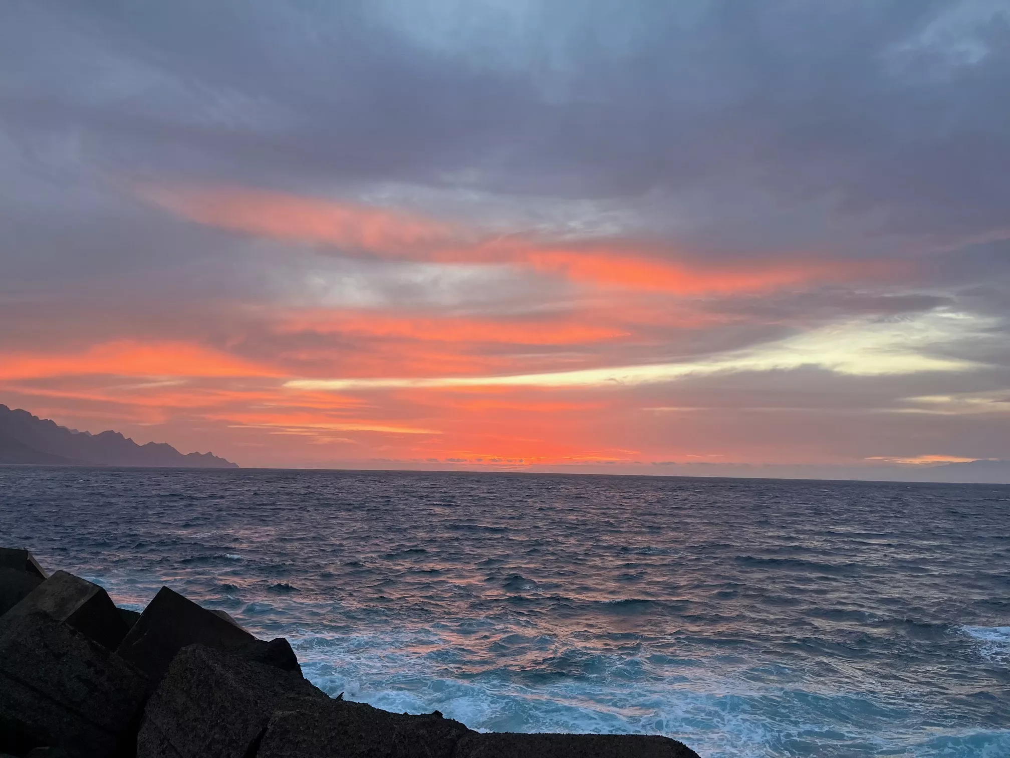 Imagen del horizonte en la zona de Agaete, en Gran Canaria.