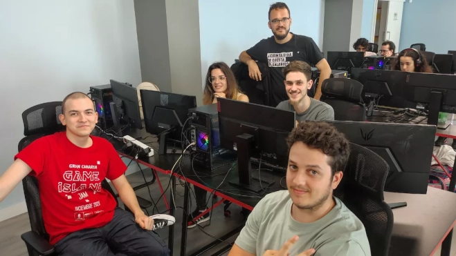 Estudiantes del IES El Rincón durante la Game Jam de 2024 / CEDIDA