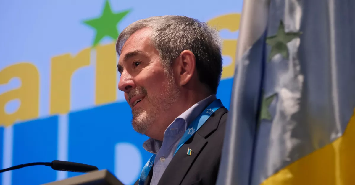 Fernando Clavijo tras ser reeligido secretario general de Coalición Canaria / EFE