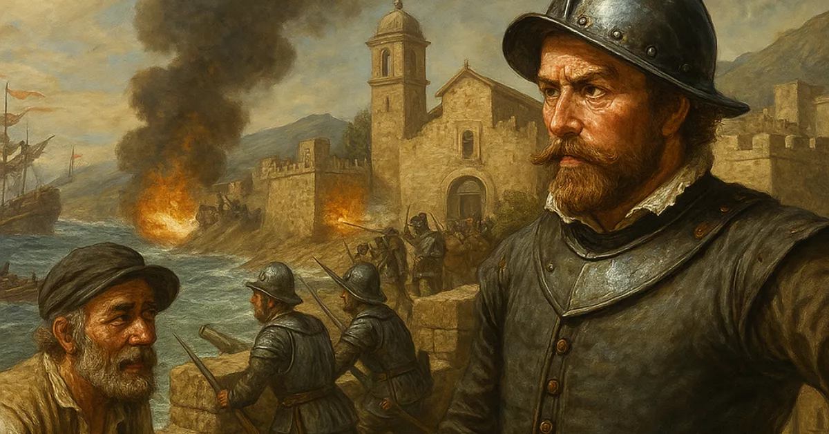 El pirata Francis Drake en una de sus batallas / IA