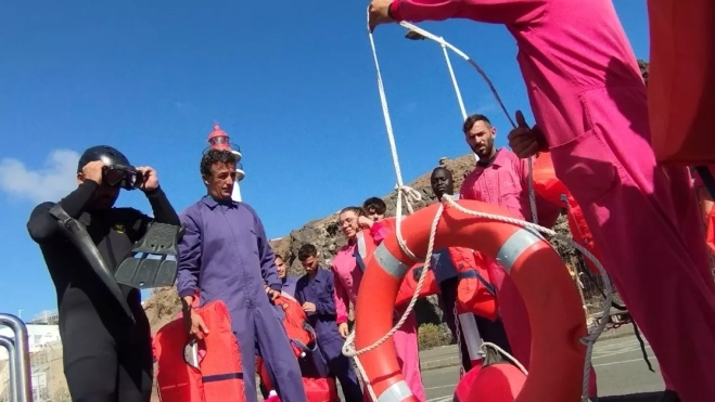 Otro momento de la formación que imparte Stier en el centro de Taliarte, en el municipio de Telde. / AH