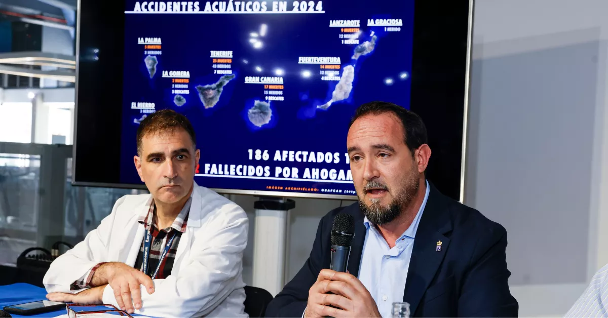 Presentación de un estudio sobre accidentes acuáticos en Canarias. EFE/ Elvira Urquijo A.