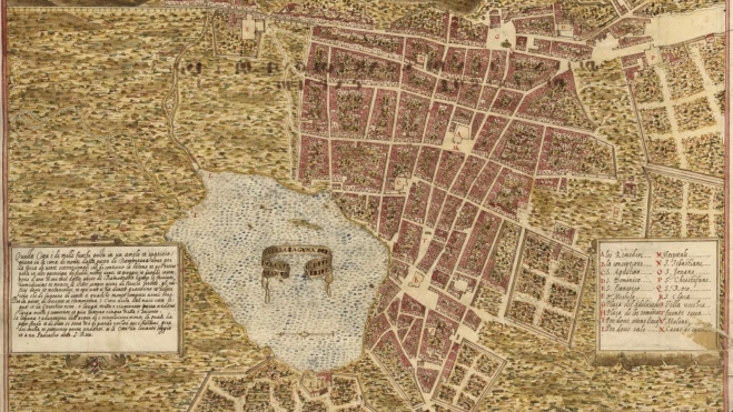 Mapa de La Laguna de leonardo Torriani. /Ayuntamiento de La Laguna