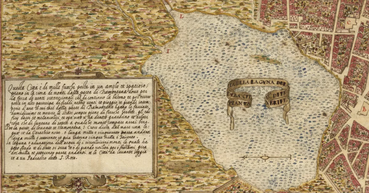 Fragmento del mapa de Leonardo Torriani. /Ayuntamiento de La Laguna