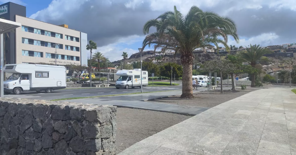Manifestación de autocaravanas en el sur de Gran Canaria / AH