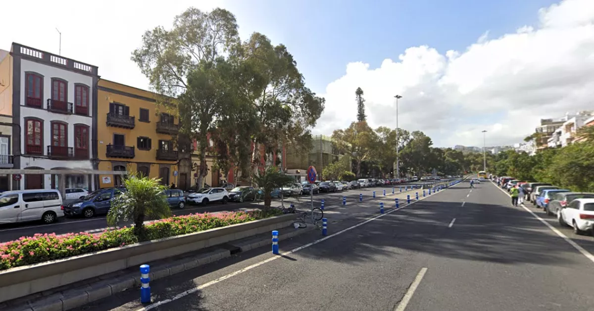 Parte de la vía que sería alterada por el proyecto del Paseo Guiniguada / AH Parte de la vía que sería alterada por el proyecto del Paseo Guiniguada / AH