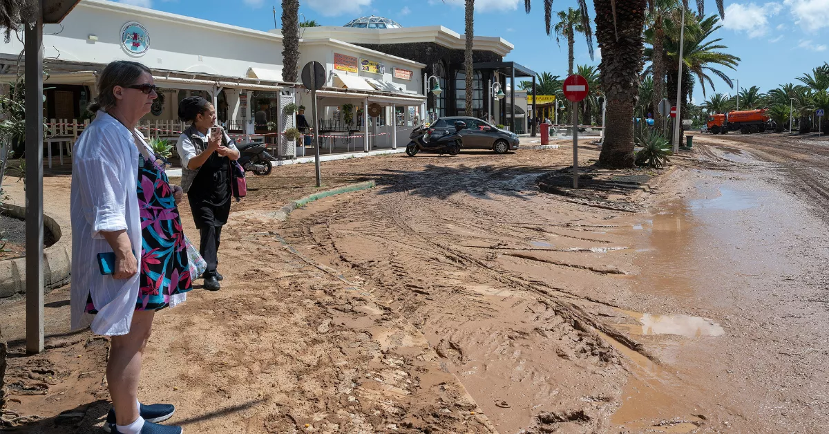 Debido a las lluvias que han afectado a Lanzarote, se contabilizaron 200 incidencias en Arrecife y 75 en Teguise / EFE
