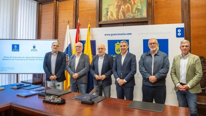 Firma del convenio entre el Gobierno de Canarias y el Cabildo de Gran Canaria./ GOBIERNO DE CANARIAS Firma del convenio entre el Gobierno de Canarias y el Cabildo de Gran Canaria./ GOBIERNO DE CANARIAS