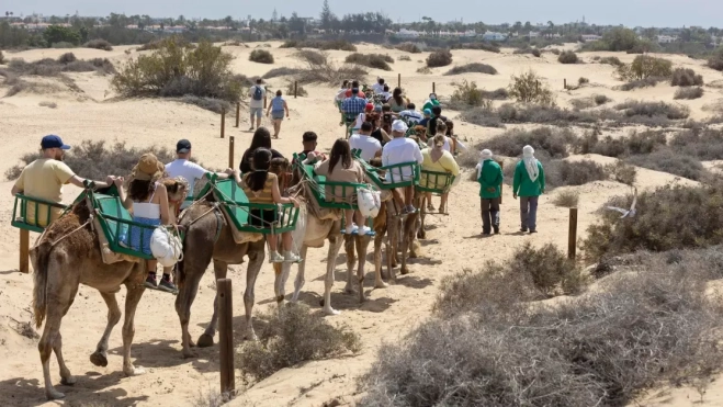 Imagen de turistas en Canarias / EFE Imagen de turistas en Canarias / EFE