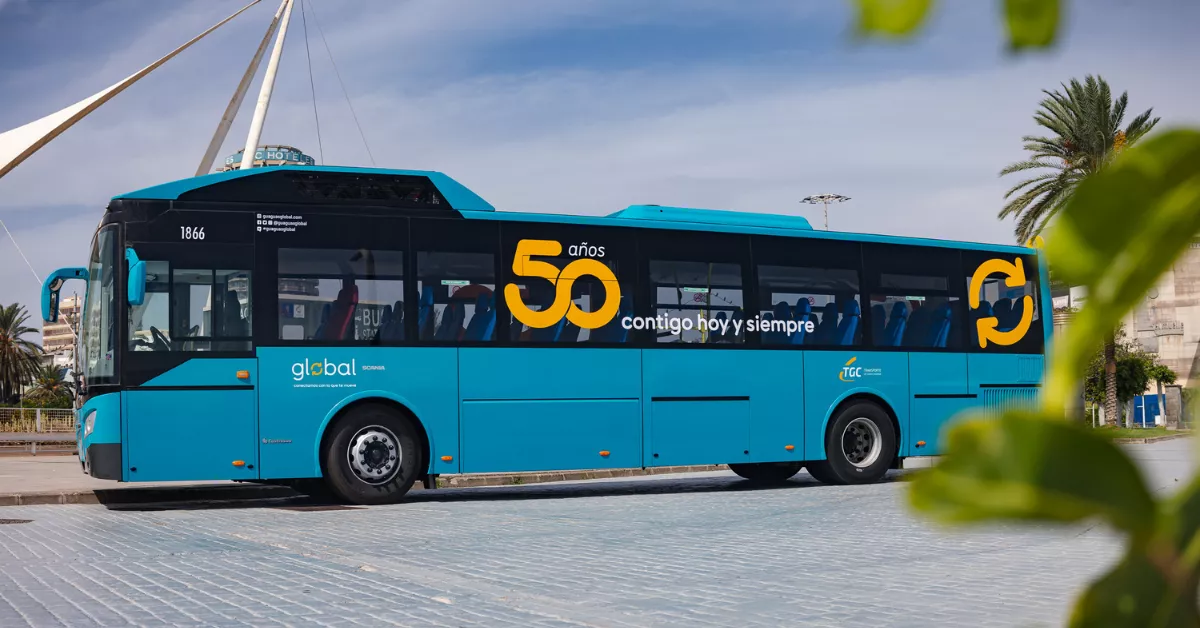 Imagen de una guagua de Global / GLOBAL