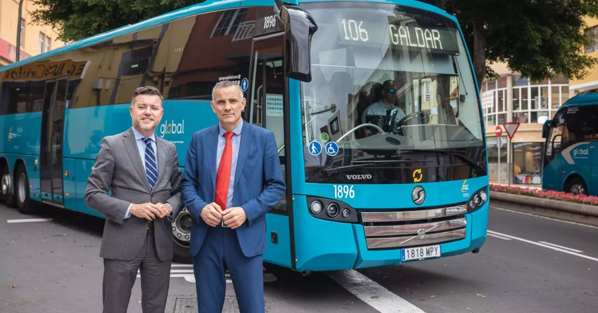 Todoro Sosa, consejero de Movilidad Sostenible del Cabildo de Gran Canaria y Víctor Quintana, director general de Global / GLOBAL