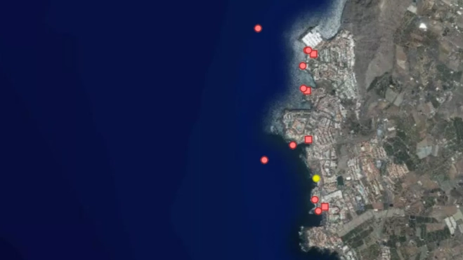 Puntos de vertidos en Puerto SantiagoGRAFCAN