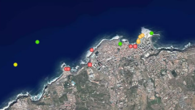 Puntos de vertidos en Puerto de la Cruz.GRAFCAN