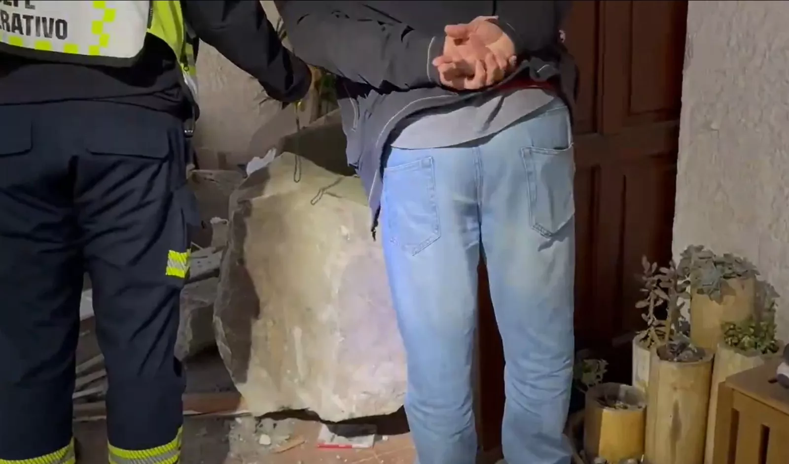 Desprendimiento de una roca en Bajamar. / CEDIDA