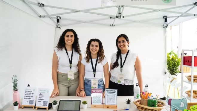 Sheila, Pilar y Carla, impulsoras de Joven Tagoror. / CEDIDA - JOVEN TAGOROR