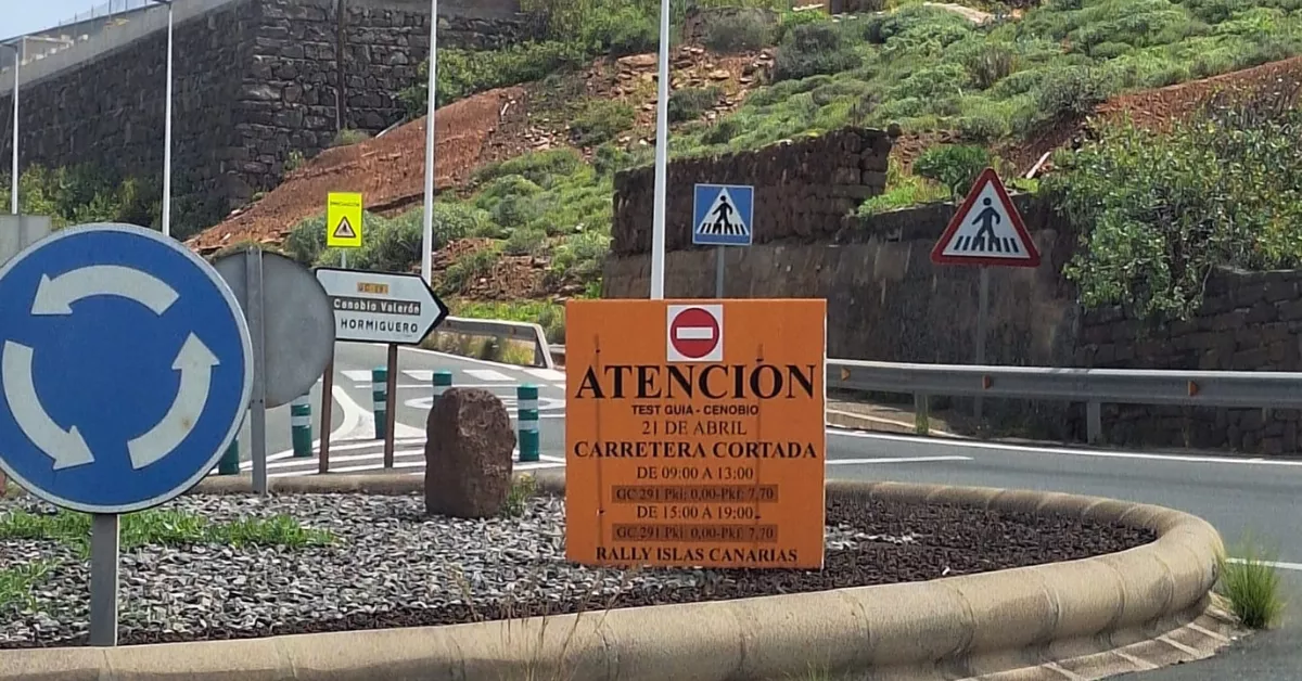 La variante de Silva se cerrará al tráfico el lunes por el Rally Islas Canarias durante 8 horas. /Cedida