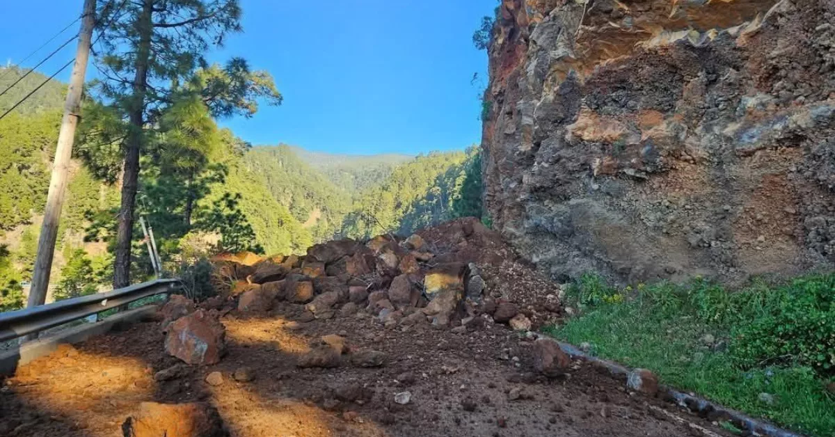 Desprendimientos en la LP-1 en el municipio de Puntagorda| RRSS
