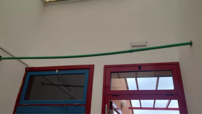 Una de las nuevas tuberías instaladas en el centro tras las obras / AH