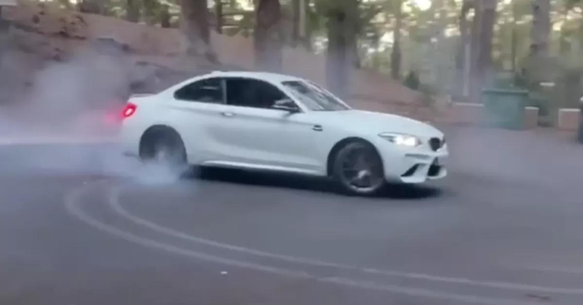 Captura de un vídeo en el que el vehículo hace 'drifting'. /Redes