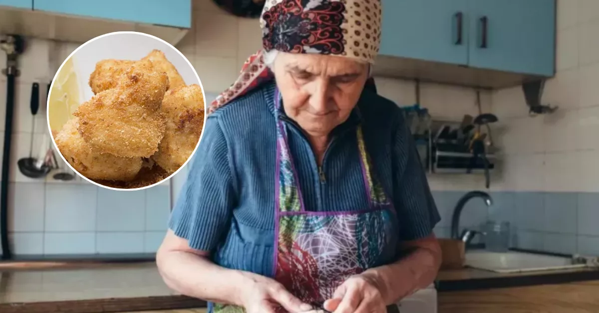 Imagen de una abuela cocinando tacos de pescado / MONTAJE AH