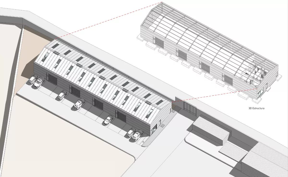 Nave E-Circular del Parque Tecnológico del Norte de Gran Canaria./ CEDIDA