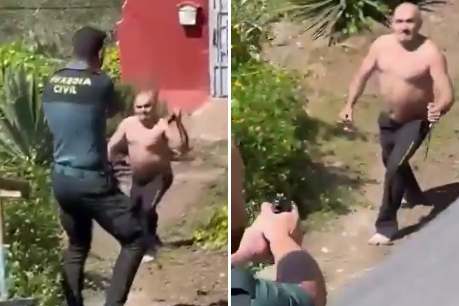 Dos guardias civiles disparan a un hombre que les amenazaba con un cuchillo en Gran Canaria./ RRSS