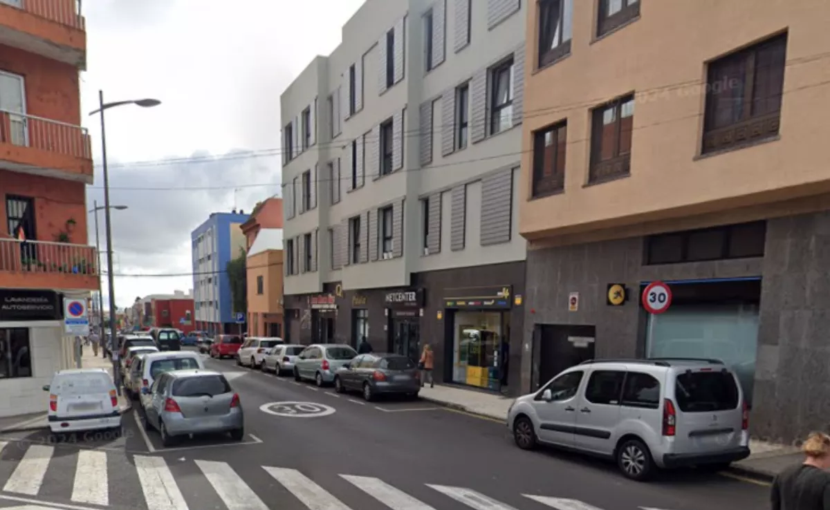 Vista de la calle conocida como 'Juana la blanca', en La Laguna. /Google