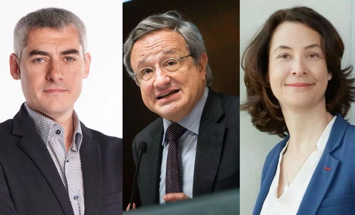 Daniel Tuges, Rafael Villaseca y Estelle Brachlianoff (CEO de Veolia). / SERVIMEDIA