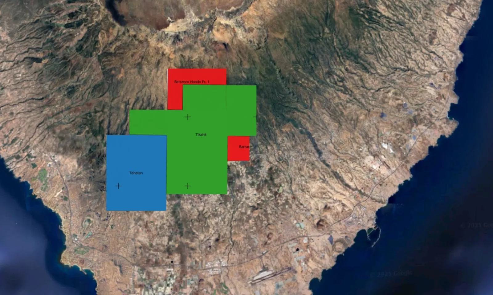 Zonas donde se va a perforar para encontrar recursos geotérmicos. / MONTAJE ATLÁNTICO HOY