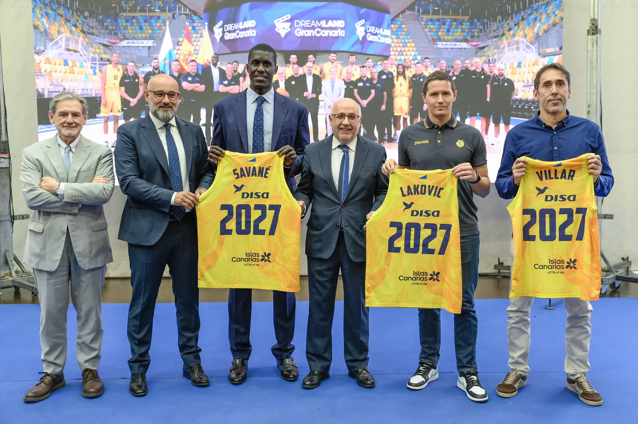 Triple de estabilidad en el Granca: Savané, Villar y Lakovic, renovados hasta 2027. / CABILDO DE GRAN CANARIA