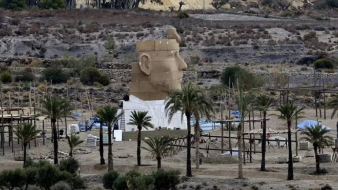 Montaje del rodaje de 'Exodus', de Ridley Scott, en Fuerteventura. / AH