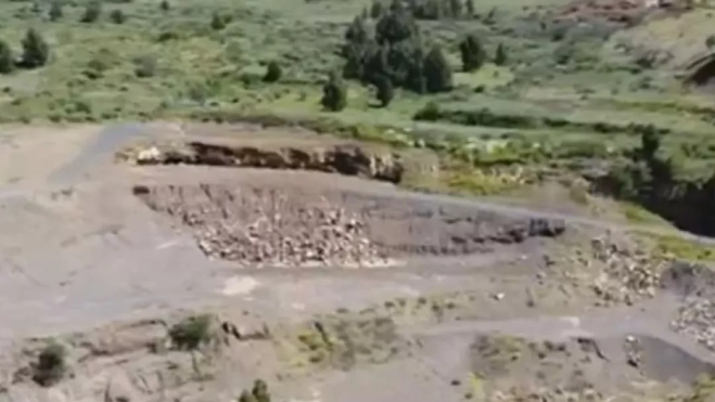Extracción de áridos en la zona conocida como El Riachuelo, en La Palma. / PLATAFORMA VECINAL EL RIACHUELO LA GRAJA 