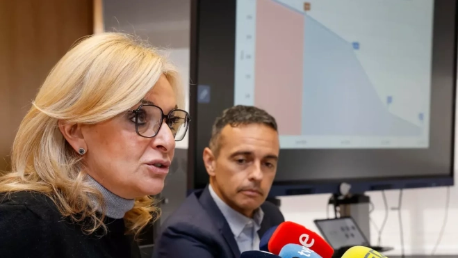 Carlos Gustavo Díaz, director del SCS, junto a Esther Monzón, consejera de Sanidad / EFE