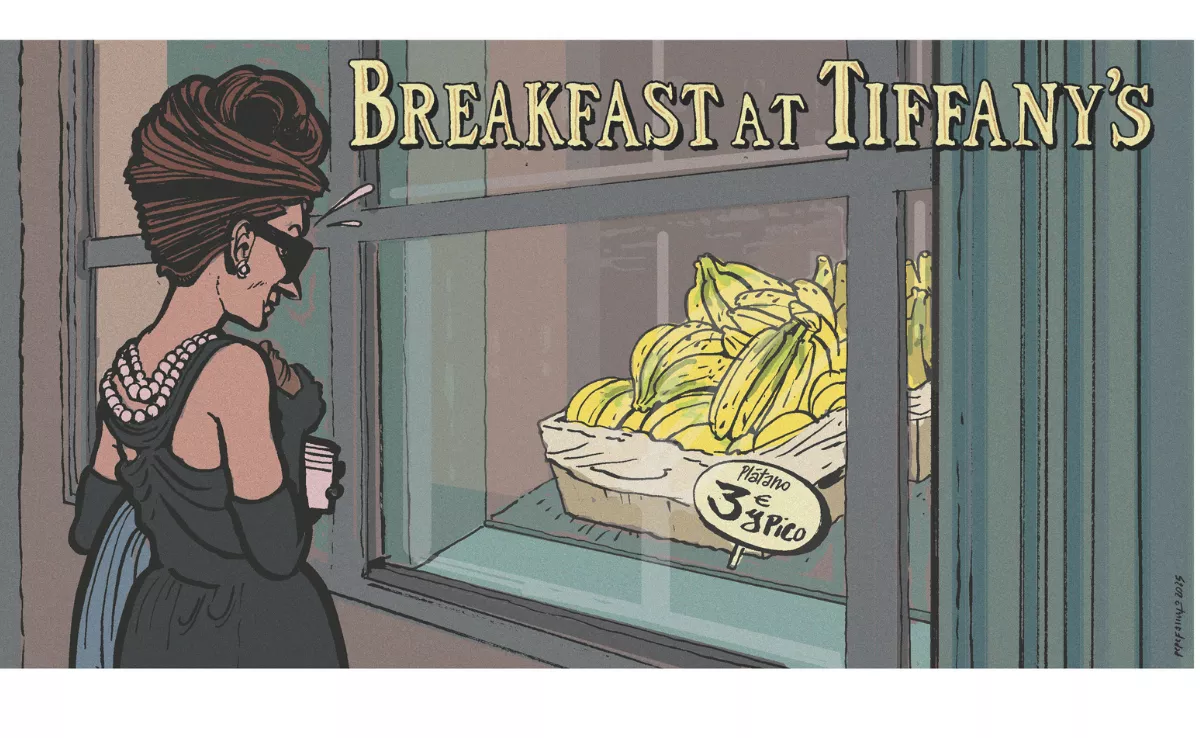 El plátano de Canarias supera el precio de 3 euros en muchas grandes superficies en las Islas. / PEPE FARRUQO