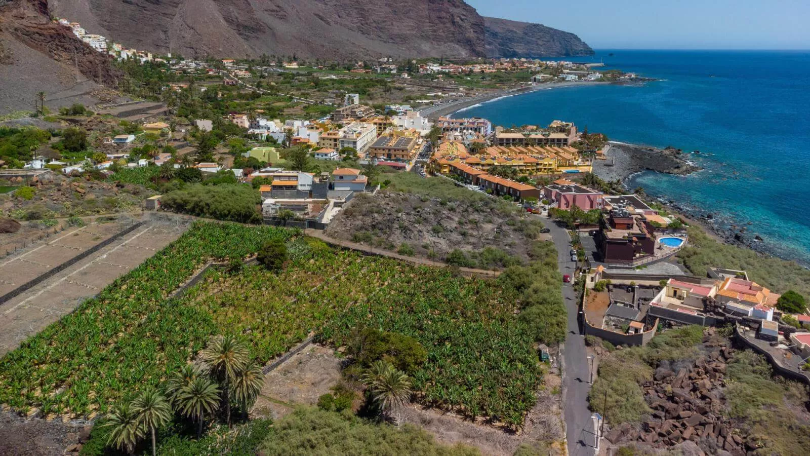 Imagen del pueblo el Valle Gran Rey/ LA GOMERA