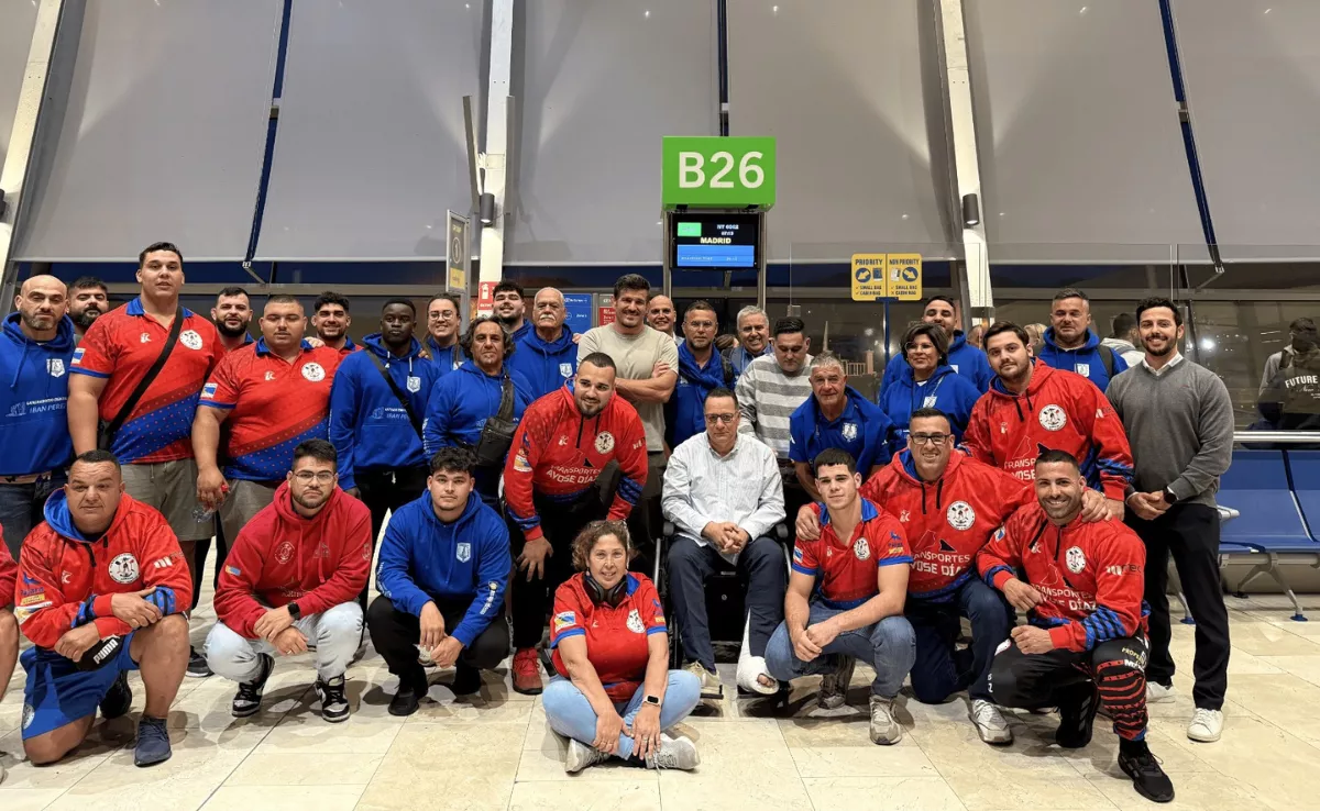 Participantes de la luchada que viajaron con Binter / BINTER