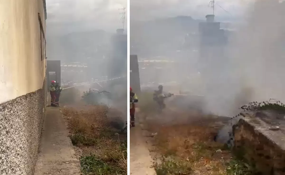 Imágenes del incendio en Las Palmas / 112 CANARIAS