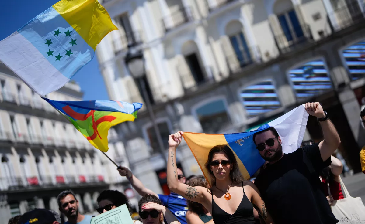 Manifestación en Madrid contra la masificación turística en Canarias / EFE