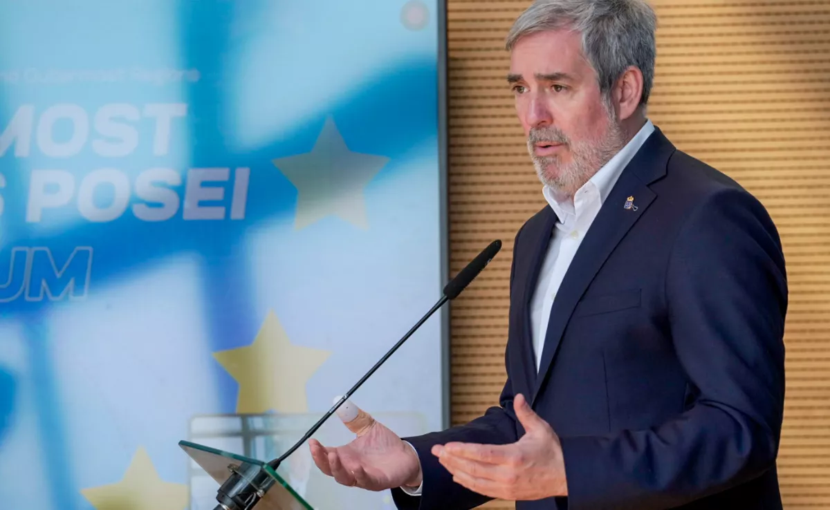 El presidente de Canarias, Fernando Clavijo, participa en el Foro POSEI de las regiones ultraperiféricas de Europa / EFE