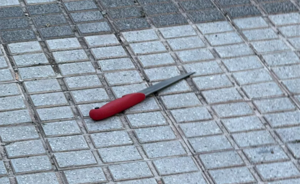 Cuchillo utilizado para robar en la dulcería Las Chumberas, en Las Palmas de Gran Canaria./ CEDIDA