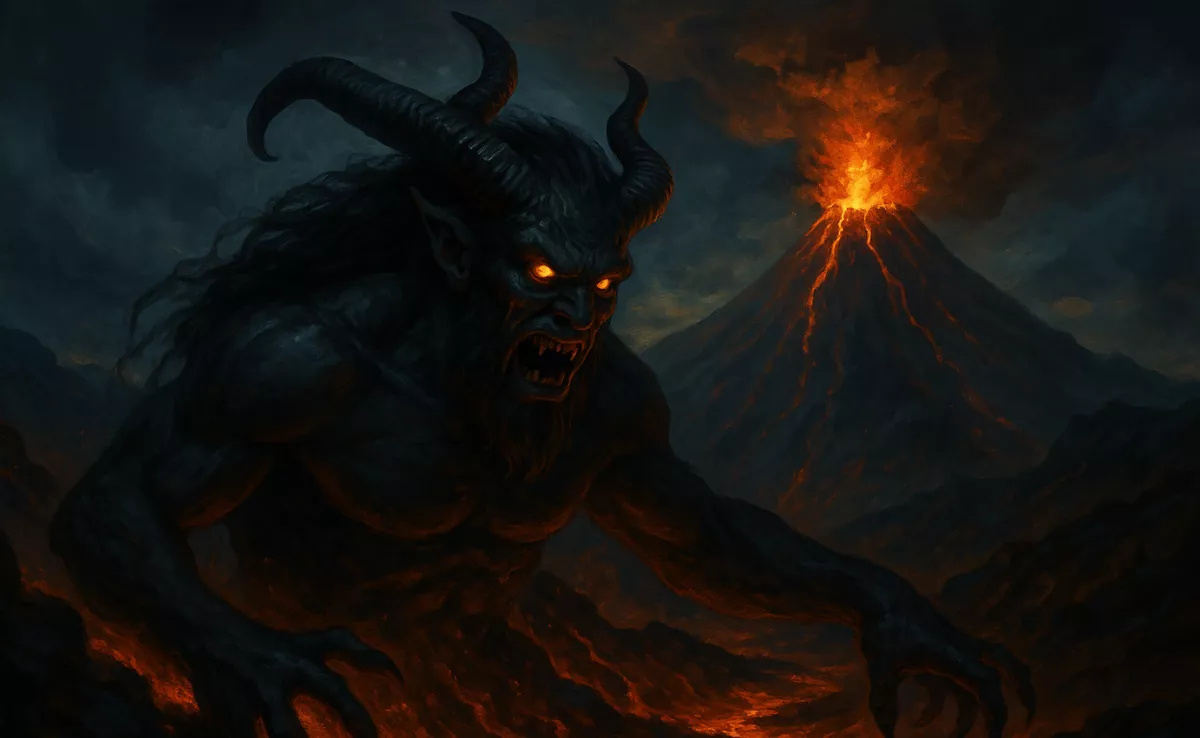 Imagen de Guayota, personaje ficticio de la historia de Canarias / IA