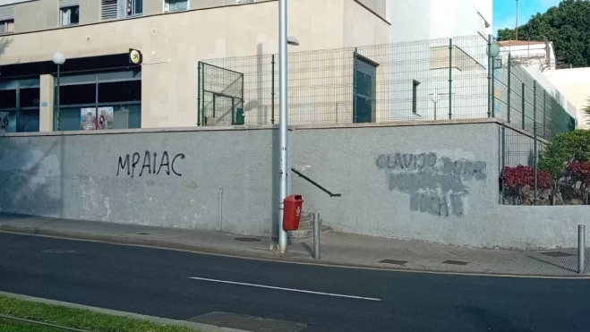 Pintada con contenido amenazante contra Fernando Clavijo. ATLÁNTICO HOY (1) Pintada con contenido amenazante contra Fernando Clavijo. ATLÁNTICO HOY (1)