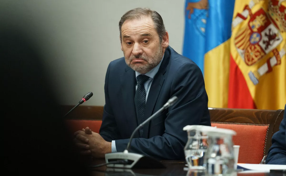 José Luis Ábalos durante su comparecencia en el Parlamento de Canarias|EFE