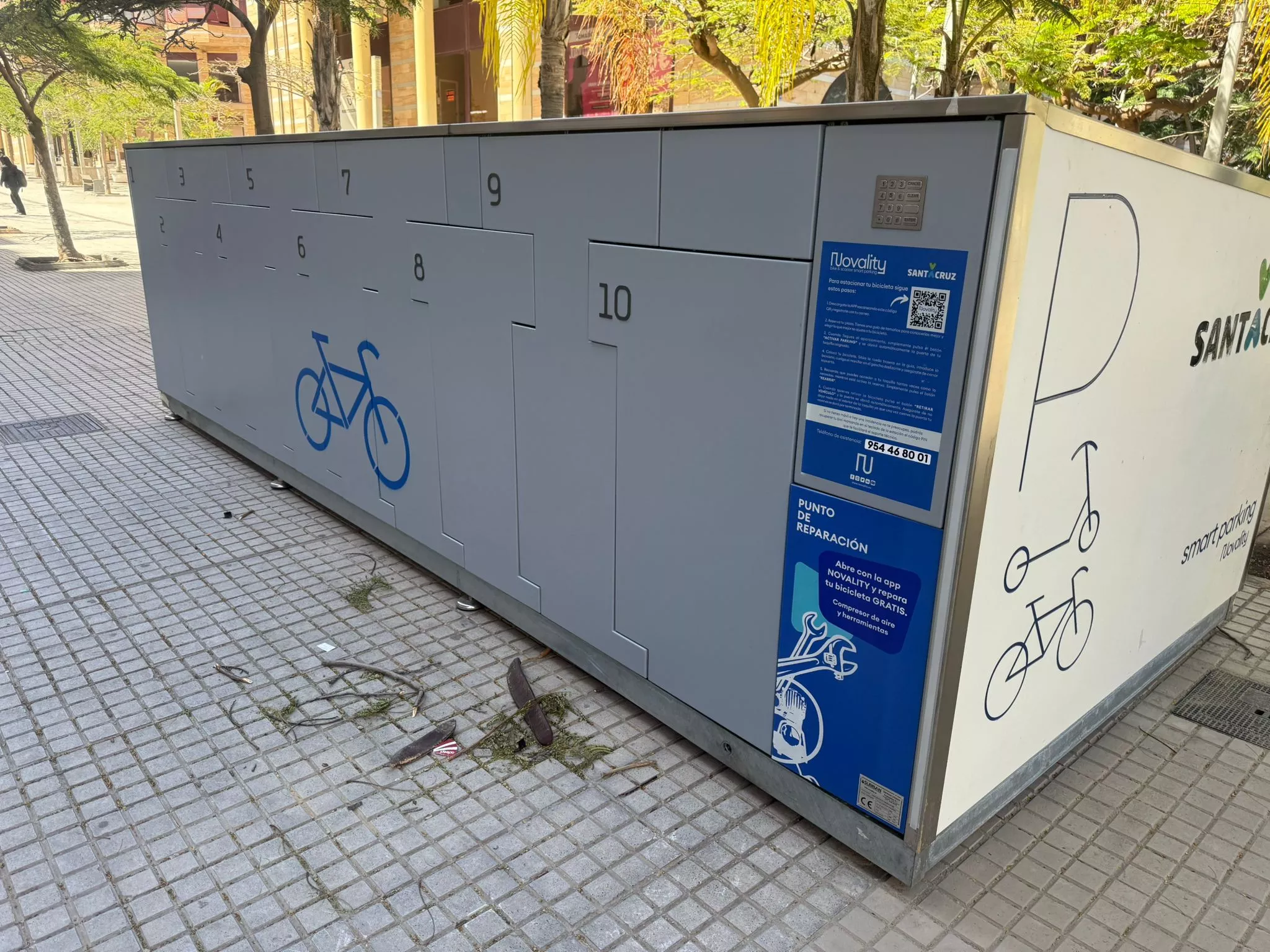 Instalación para bicis y patinetes en la capital tinerfeña. / ATLÁNTICO HOY 